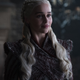 Daenerys with quite the shoulder cover.